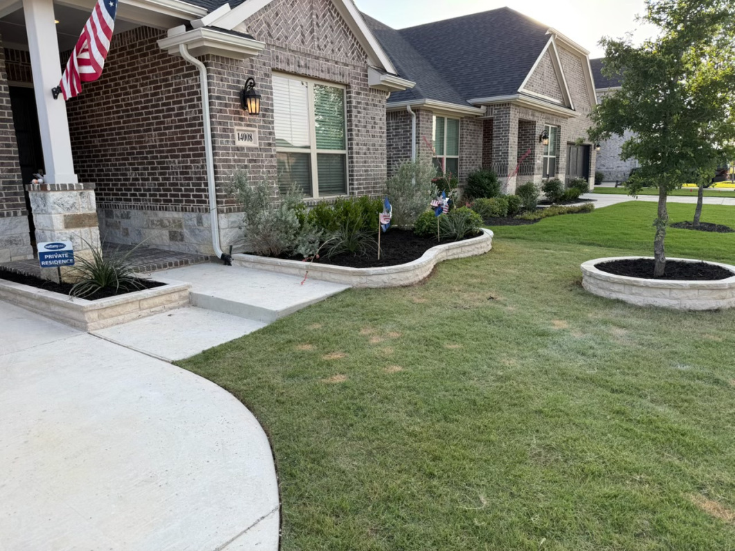 yard after landscaping