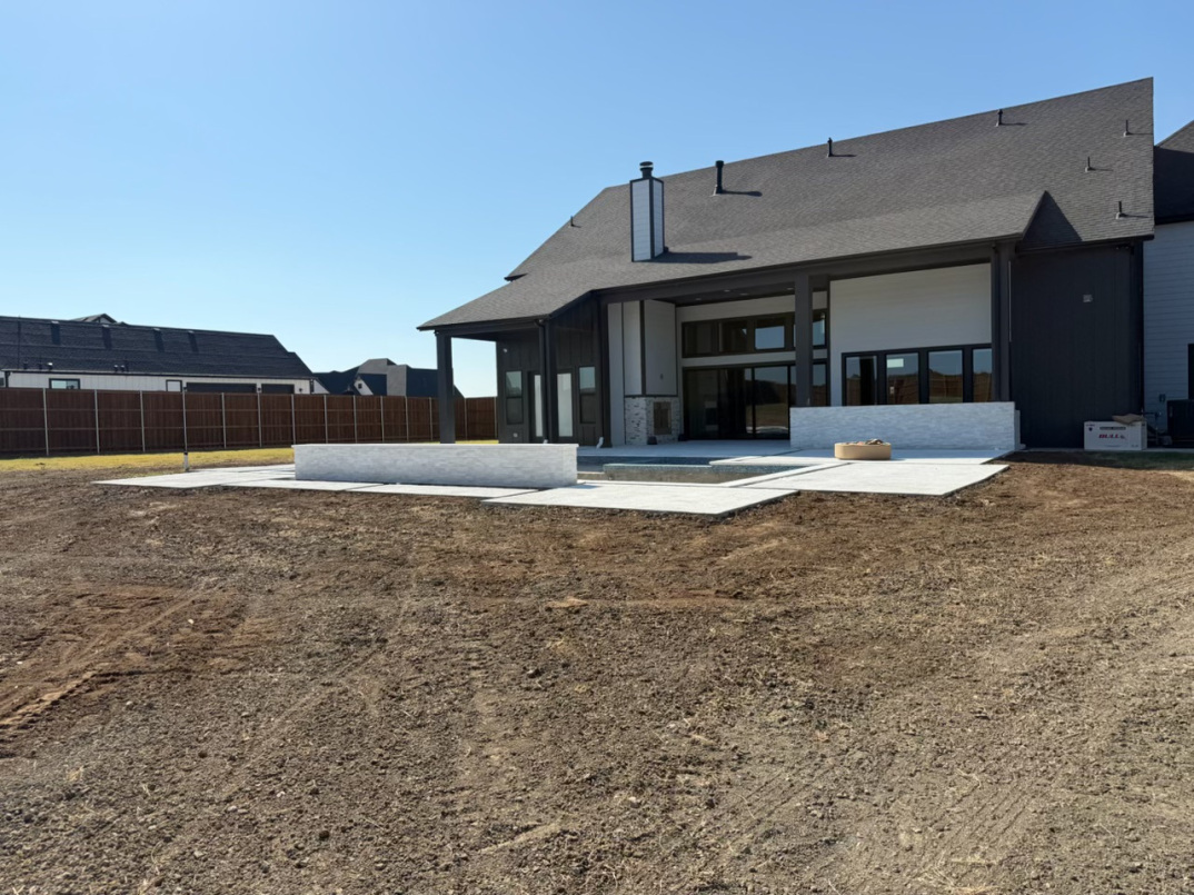 yard before landscaping